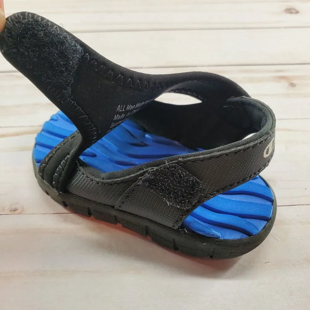 Champion Toddler Unisex 3W Water Shoes Open Toe Strap‎ Easy Access Black Blue